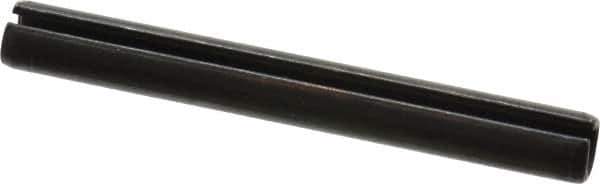 Value Collection - 8mm Diam x 70mm Long Slotted Spring Pin - Grade 1070-1080 Steel, Plain Finish - Industrial Tool & Supply