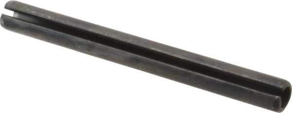 Value Collection - 8mm Diam x 80mm Long Slotted Spring Pin - Grade 1070-1080 Steel, Plain Finish - Industrial Tool & Supply