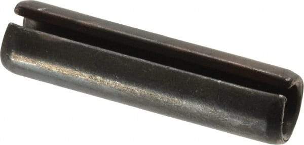 Value Collection - 10mm Diam x 40mm Long Slotted Spring Pin - Grade 1070-1080 Steel, Plain Finish - Industrial Tool & Supply