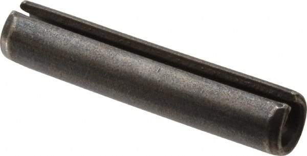 Value Collection - 10mm Diam x 50mm Long Slotted Spring Pin - Grade 1070-1080 Steel, Plain Finish - Industrial Tool & Supply