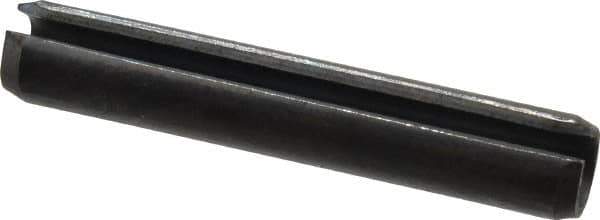 Value Collection - 10mm Diam x 60mm Long Slotted Spring Pin - Grade 1070-1080 Steel, Plain Finish - Industrial Tool & Supply