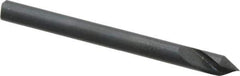 M.A. Ford - 1/8" Head Diam, 1/8" Shank Diam, 1 Flute 60° High Speed Steel Countersink - Bright Finish, 1-1/2" OAL, 0.03" Nose Diam, Single End, Straight Shank, Right Hand Cut - Industrial Tool & Supply