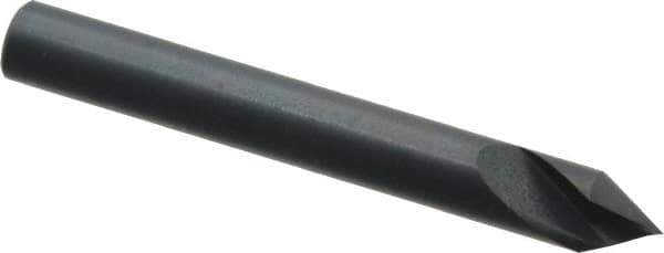 M.A. Ford - 3/16" Head Diam, 3/16" Shank Diam, 1 Flute 60° High Speed Steel Countersink - Bright Finish, 1-1/2" OAL, 0.045" Nose Diam, Single End, Straight Shank, Right Hand Cut - Industrial Tool & Supply