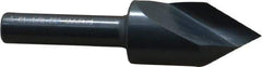M.A. Ford - 1/2" Head Diam, 1/4" Shank Diam, 1 Flute 60° High Speed Steel Countersink - Bright Finish, 2" OAL, 0.06" Nose Diam, Single End, Straight Shank, Right Hand Cut - Industrial Tool & Supply