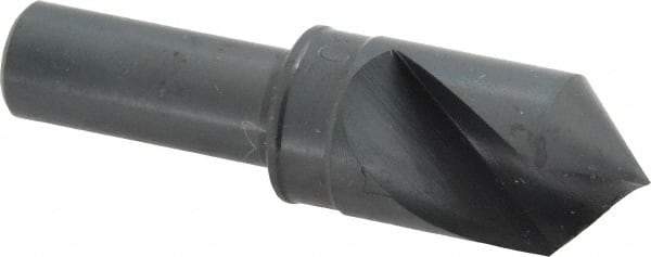 M.A. Ford - 3/4" Head Diam, 1/2" Shank Diam, 1 Flute 90° High Speed Steel Countersink - Bright Finish, 2-3/4" OAL, 0.12" Nose Diam, Single End, Straight Shank, Right Hand Cut - Industrial Tool & Supply