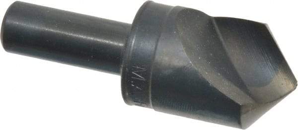 M.A. Ford - 1" Head Diam, 1/2" Shank Diam, 1 Flute 100° High Speed Steel Countersink - Bright Finish, 2-3/4" OAL, 0.12" Nose Diam, Single End, Straight Shank, Right Hand Cut - Industrial Tool & Supply