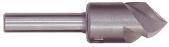 M.A. Ford - 2" Head Diam, 3/4" Shank Diam, 3 Flute 60° High Speed Steel Countersink - Bright Finish, 4-1/4" OAL, 0.6" Nose Diam, Single End, Straight Shank, Right Hand Cut - Industrial Tool & Supply