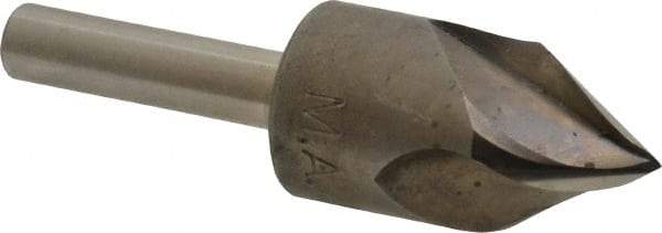 M.A. Ford - 5/8" Head Diam, 1/4" Shank Diam, 3 Flute 60° High Speed Steel Countersink - Bright Finish, 2-1/4" OAL, 0.19" Nose Diam, Single End, Straight Shank, Right Hand Cut - Industrial Tool & Supply