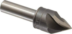M.A. Ford - 7/8" Head Diam, 1/2" Shank Diam, 3 Flute 60° High Speed Steel Countersink - Bright Finish, 3" OAL, 0.26" Nose Diam, Single End, Straight Shank, Right Hand Cut - Industrial Tool & Supply