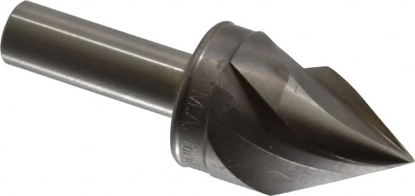 M.A. Ford - 1-1/8" Head Diam, 1/2" Shank Diam, 3 Flute 60° High Speed Steel Countersink - Industrial Tool & Supply