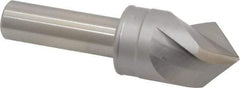 M.A. Ford - 7/8" Head Diam, 1/2" Shank Diam, 3 Flute 90° High Speed Steel Countersink - Bright Finish, 3" OAL, 0.26" Nose Diam, Single End, Straight Shank, Right Hand Cut - Industrial Tool & Supply