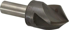 M.A. Ford - 1-1/8" Head Diam, 1/2" Shank Diam, 3 Flute 90° High Speed Steel Countersink - Bright Finish, 3-1/4" OAL, 0.34" Nose Diam, Single End, Straight Shank, Right Hand Cut - Industrial Tool & Supply