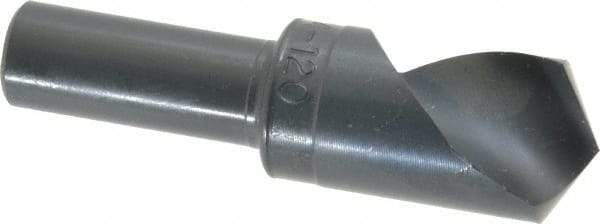 M.A. Ford - 3/4" Head Diam, 1/2" Shank Diam, 1 Flute 120° High Speed Steel Countersink - Bright Finish, 2-3/4" OAL, 0.12" Nose Diam, Single End, Straight Shank, Right Hand Cut - Industrial Tool & Supply