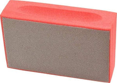 3M - Very Fine Grade, 74 Grit, Diamond Hand Pad - Red, 2-1/4" Wide x 3-3/4" Long, Coated - Industrial Tool & Supply