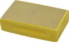 3M - Extra Fine Grade, 40 Grit, Diamond Hand Pad - Yellow, 2-1/4" Wide x 3-3/4" Long, Coated - Industrial Tool & Supply