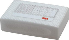 3M - Extra Fine Grade, 20 Grit, Diamond Hand Pad - White, 2-1/4" Wide x 3-3/4" Long, Coated - Industrial Tool & Supply