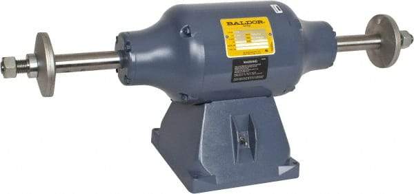 Baldor - 10" Wheel Diam x 1-1/4" Wheel Width, 1-1/2 hp Buffer - 7/8" Arbor Hole Diam, 1 Phase, 3,600 Max RPM, 115/230 Volts - Industrial Tool & Supply