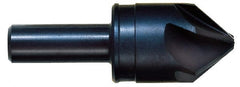 Hertel - 7/8" Head Diam, 1/2" Shank Diam, 6 Flute 60° High Speed Steel Countersink - Industrial Tool & Supply