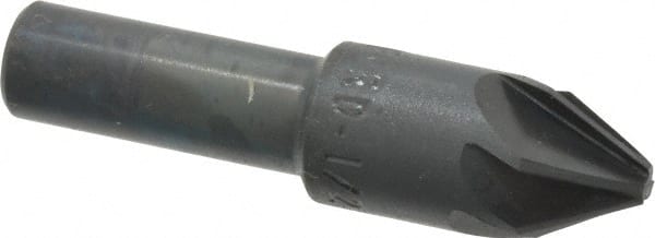 M.A. Ford - 1/2" Head Diam, 3/8" Shank Diam, 6 Flute 60° High Speed Steel Countersink - Industrial Tool & Supply