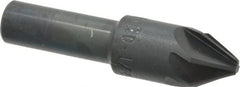 M.A. Ford - 1/2" Head Diam, 3/8" Shank Diam, 6 Flute 60° High Speed Steel Countersink - Industrial Tool & Supply