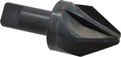 M.A. Ford - 1-1/2" Head Diam, 3/4" Shank Diam, 6 Flute 60° High Speed Steel Countersink - Bright Finish, 3-1/2" OAL, 0.43" Nose Diam, Single End, Straight Shank, Right Hand Cut - Industrial Tool & Supply