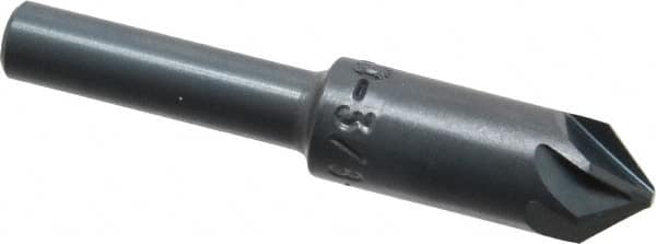 M.A. Ford - 3/8" Head Diam, 1/4" Shank Diam, 6 Flute 82° High Speed Steel Countersink - Industrial Tool & Supply