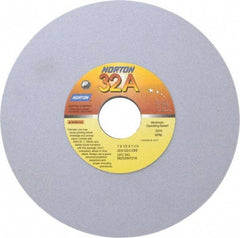Norton - 7" Diam x 1-1/4" Hole x 1/2" Thick, L Hardness, 120 Grit Surface Grinding Wheel - Aluminum Oxide, Type 1, Fine Grade, 3,600 Max RPM, Vitrified Bond, No Recess - Industrial Tool & Supply