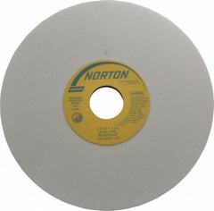 Norton - 8" Diam x 1-1/4" Hole x 1/4" Thick, J Hardness, 80 Grit Surface Grinding Wheel - Aluminum Oxide, Type 1, Medium Grade, 3,600 Max RPM, Vitrified Bond, No Recess - Industrial Tool & Supply