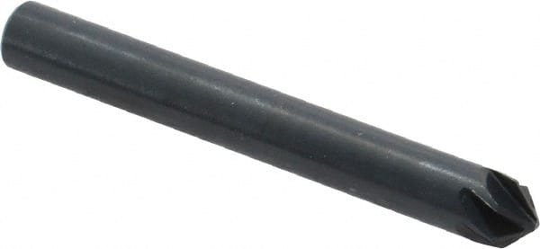 M.A. Ford - 1/4" Head Diam, 1/4" Shank Diam, 6 Flute 90° High Speed Steel Countersink - Industrial Tool & Supply