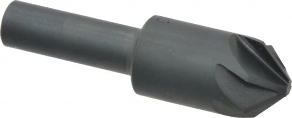 M.A. Ford - 5/8" Head Diam, 3/8" Shank Diam, 6 Flute 90° High Speed Steel Countersink - Industrial Tool & Supply