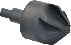 M.A. Ford - 2" Head Diam, 3/4" Shank Diam, 6 Flute 90° High Speed Steel Countersink - Bright Finish, 3-3/4" OAL, 0.62" Nose Diam, Single End, Straight Shank, Right Hand Cut - Industrial Tool & Supply