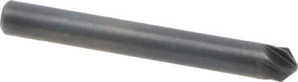 M.A. Ford - 3/16" Head Diam, 3/16" Shank Diam, 6 Flute 100° High Speed Steel Countersink - Bright Finish, 1-1/2" OAL, 0.04" Nose Diam, Single End, Straight Shank, Right Hand Cut - Industrial Tool & Supply
