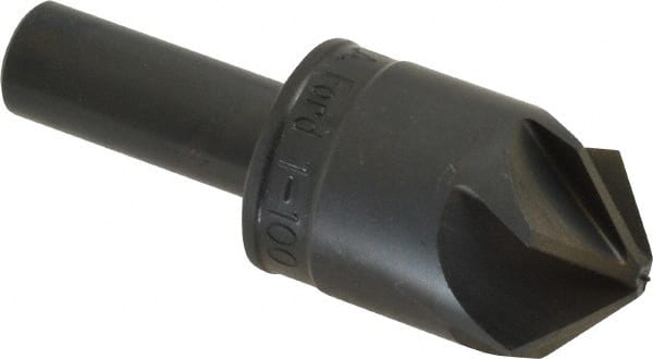 M.A. Ford - 1" Head Diam, 1/2" Shank Diam, 6 Flute 100° High Speed Steel Countersink - Industrial Tool & Supply