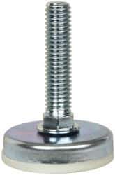 Vlier - 1/2-13 Bolt Thread, Stud Mount Leveling Pad & Mount - 300 Max Lb Capacity, 2" Base Diam - Industrial Tool & Supply