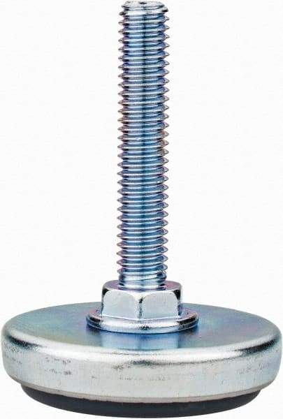 Vlier - 3/8-16 Bolt Thread, Stud Mount Leveling Pad & Mount - 300 Max Lb Capacity, 2" Base Diam - Industrial Tool & Supply
