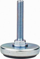 Vlier - 3/8-16 Bolt Thread, Stud Mount Leveling Pad & Mount - 300 Max Lb Capacity, 2" Base Diam - Industrial Tool & Supply