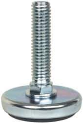 Vlier - 1/2-13 Bolt Thread, Stud Mount Leveling Pad & Mount - 300 Max Lb Capacity, 2" Base Diam - Industrial Tool & Supply