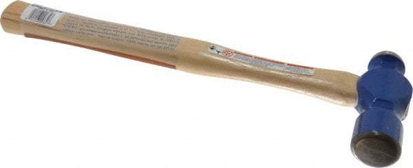 Vaughan Bushnell - 1-1/2 Lb Head Ball Pein Hammer - Hickory Handle, 15-1/4" OAL - Industrial Tool & Supply