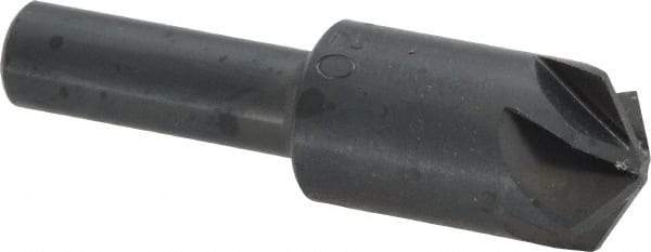 M.A. Ford - 5/8" Head Diam, 3/8" Shank Diam, 6 Flute 120° High Speed Steel Countersink - Bright Finish, 2-1/4" OAL, 0.18" Nose Diam, Single End, Straight Shank, Right Hand Cut - Industrial Tool & Supply