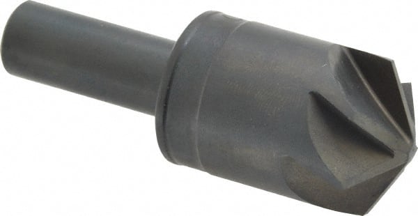 M.A. Ford - 1" Head Diam, 1/2" Shank Diam, 6 Flute 120° High Speed Steel Countersink - Industrial Tool & Supply
