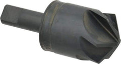 M.A. Ford - 1-1/4" Head Diam, 1/2" Shank Diam, 6 Flute 120° High Speed Steel Countersink - Bright Finish, 3" OAL, 0.37" Nose Diam, Single End, Straight Shank, Right Hand Cut - Industrial Tool & Supply