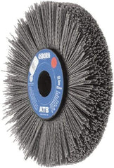 Osborn - 8" OD, 1-1/4" Arbor Hole, Crimped Nylon Wheel Brush - 1" Face Width, 2-1/4" Trim Length, 0.04" Filament Diam, 3,600 RPM - Industrial Tool & Supply