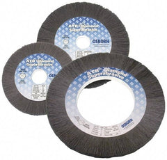 Osborn - 6" OD, 1-1/4" Arbor Hole, Nylon Wheel Brush - 5/16" Face Width, 1" Trim Length, 0.01" Filament Diam, 2,400 RPM - Industrial Tool & Supply