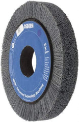 Osborn - 8" OD, 2" Arbor Hole, Crimped Nylon Wheel Brush - 1" Face Width, 1-1/4" Trim Length, 0.022" Filament Diam, 3,600 RPM - Industrial Tool & Supply