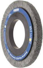 Osborn - 12" OD, 5-1/4" Arbor Hole, Crimped Nylon Wheel Brush - 1" Face Width, 1-1/4" Trim Length, 0.028" Filament Diam, 1,800 RPM - Industrial Tool & Supply