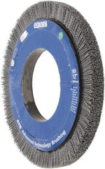 Osborn - 12" OD, 5-1/4" Arbor Hole, Crimped Nylon Wheel Brush - 1" Face Width, 1-1/4" Trim Length, 0.035" Filament Diam, 1,800 RPM - Industrial Tool & Supply