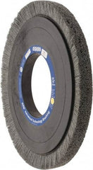 Osborn - 14" OD, 5-1/4" Arbor Hole, Crimped Nylon Wheel Brush - 1" Face Width, 1-1/4" Trim Length, 0.028" Filament Diam, 1,800 RPM - Industrial Tool & Supply