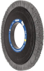 Osborn - 14" OD, 5-1/4" Arbor Hole, Crimped Nylon Wheel Brush - 1" Face Width, 1-1/4" Trim Length, 0.04" Filament Diam, 1,800 RPM - Industrial Tool & Supply