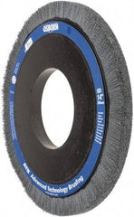 Osborn - 14" OD, 5-1/4" Arbor Hole, Crimped Nylon Wheel Brush - 1" Face Width, 1-1/4" Trim Length, 0.022" Filament Diam, 1,800 RPM - Industrial Tool & Supply