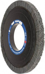 Osborn - 14" OD, 5-1/4" Arbor Hole, Crimped Nylon Wheel Brush - 1" Face Width, 1-1/4" Trim Length, 1,800 RPM - Industrial Tool & Supply